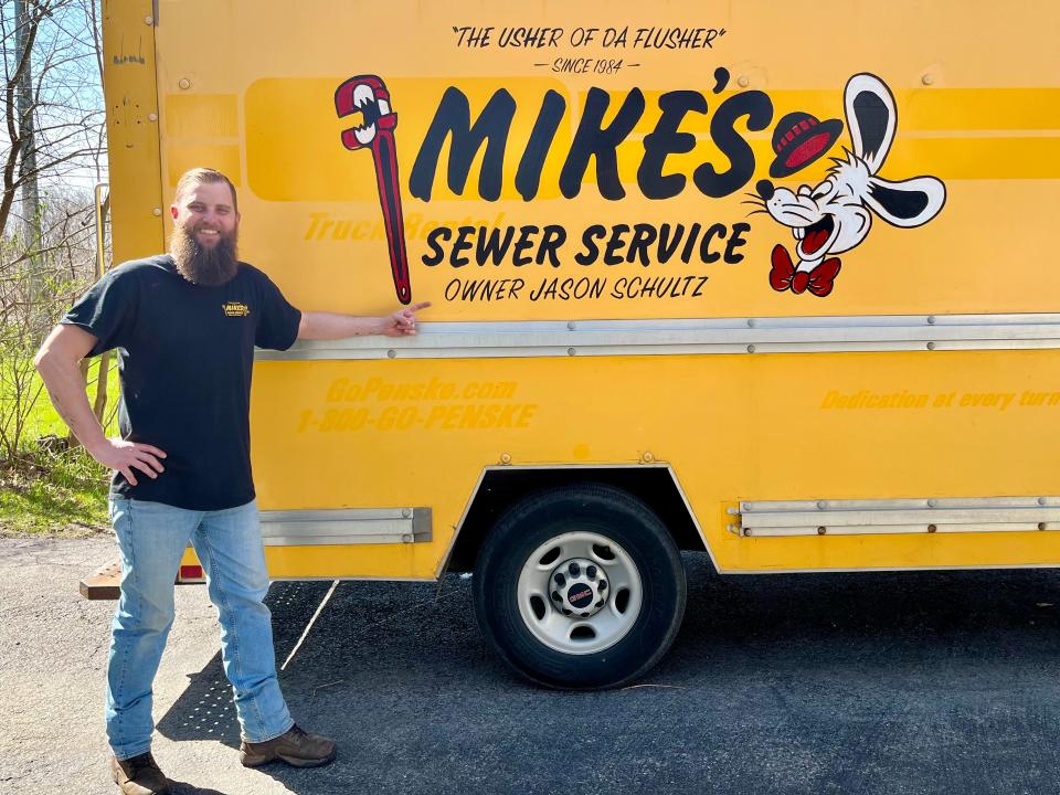 Jason Schultz and his wife, Johnna, own and operate Mike’s Sewer Service, a home-based business in Monroe.