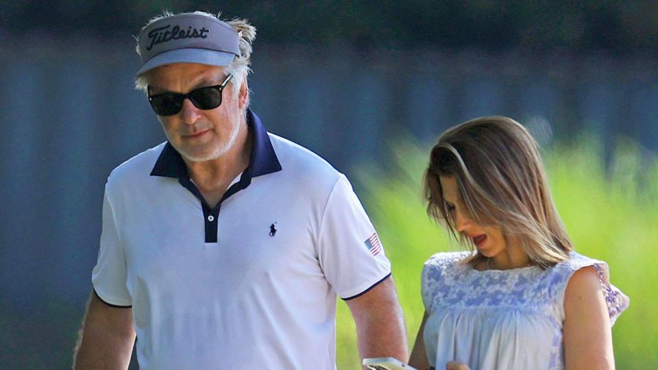 EXCLUSIVE: Alec Baldwin and his pregnant wife Hilaria are spotted together in the Hamptons