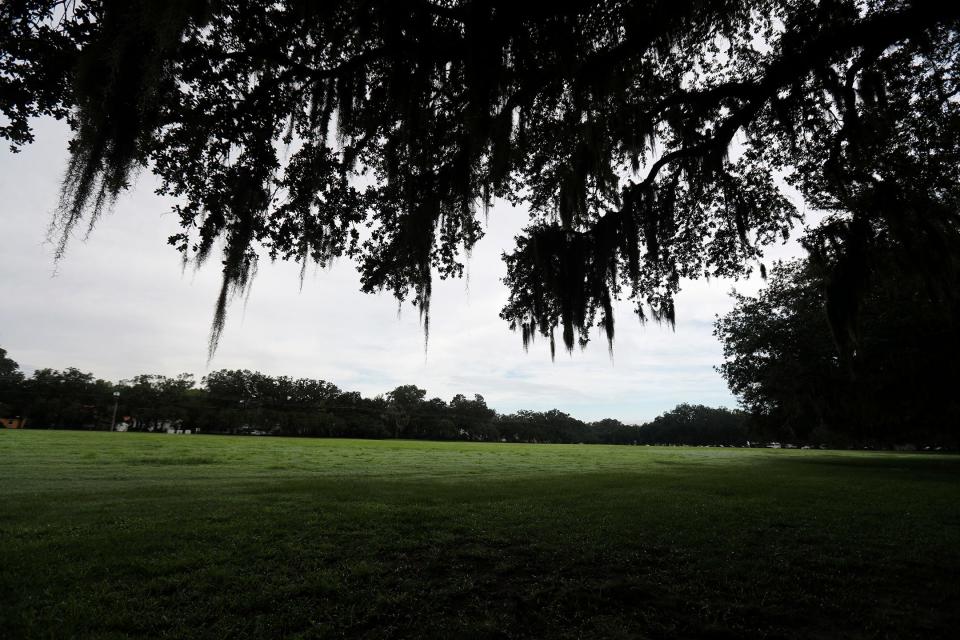 Daffin Park has a large open field that is often used for sporting events.