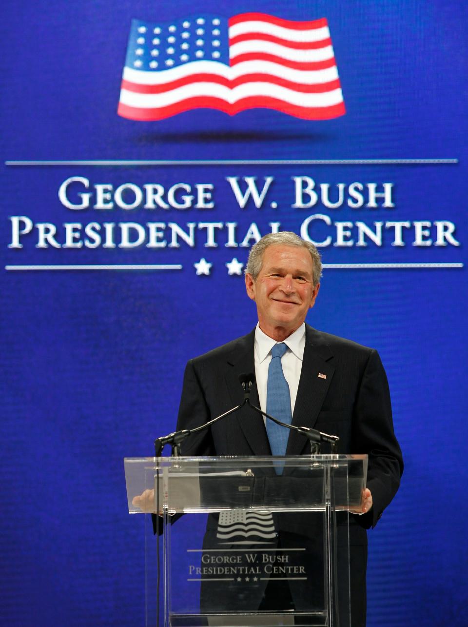 George And Laura Bush Attend Groundbreaking For Bush Presidential Center