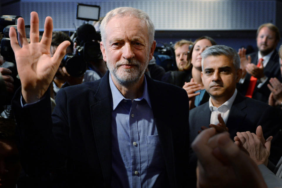 Jeremy Corbyn declared the party was united despite the row over London Mayor Sadiq Khan's conference speech: PA