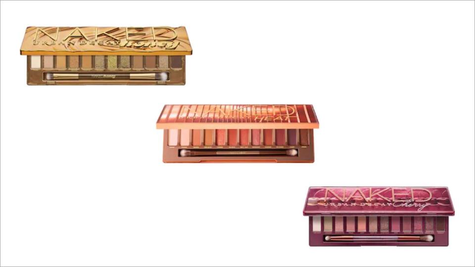 Get this Urban Decay Naked Eyeshadow Palette in <a href="https://fave.co/3pGT6Ru" target="_blank" rel="noopener noreferrer">Honey</a> or <a href="https://fave.co/3lJkKup" target="_blank" rel="noopener noreferrer">Cherry</a> on sale for $25 (normally $49) or the <a href="https://fave.co/3pGT2Be" target="_blank" rel="noopener noreferrer">Heat for $27</a> at Sephora.