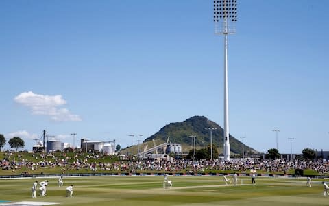 Trent Boult of New Zealand bowls the first ball during day one of the first Test match between New Zealand and England at Bay Oval on November 21, 2019 in Mount Maunganui, New Zealand - Credit: Getty Images