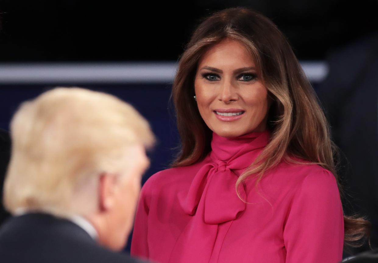 The Trump ladies love the pussy bow blouse. (Photo: Getty Images)