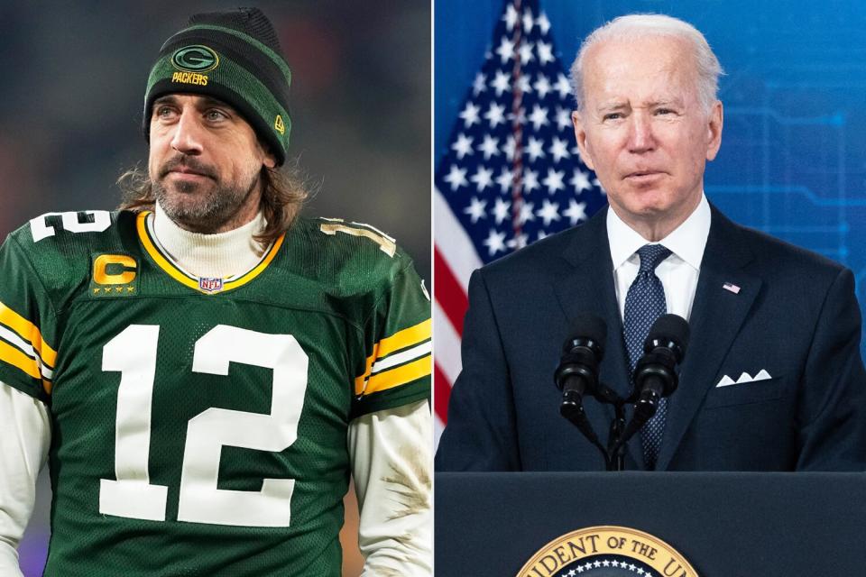 Aaron Rodgers Speaks Out Against Joe Biden's 'Fake White House' Over Vaccine Joke