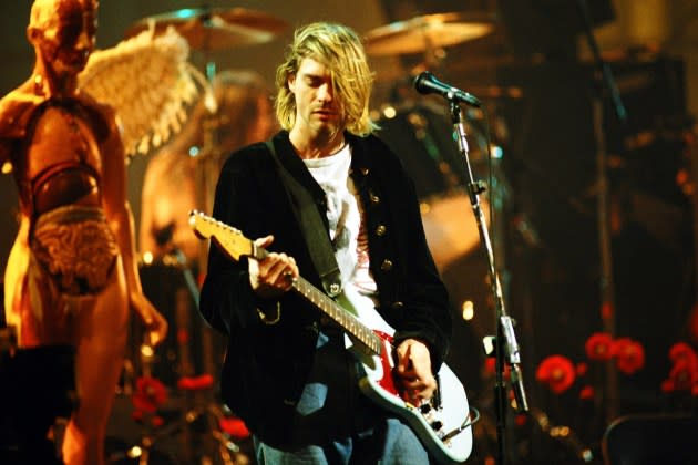 nirvana-in-utero-podcast.jpg MTV Live and Loud: Nirvana Performs Live - December 1993 - Credit: Jeff Kravitz/FilmMagic