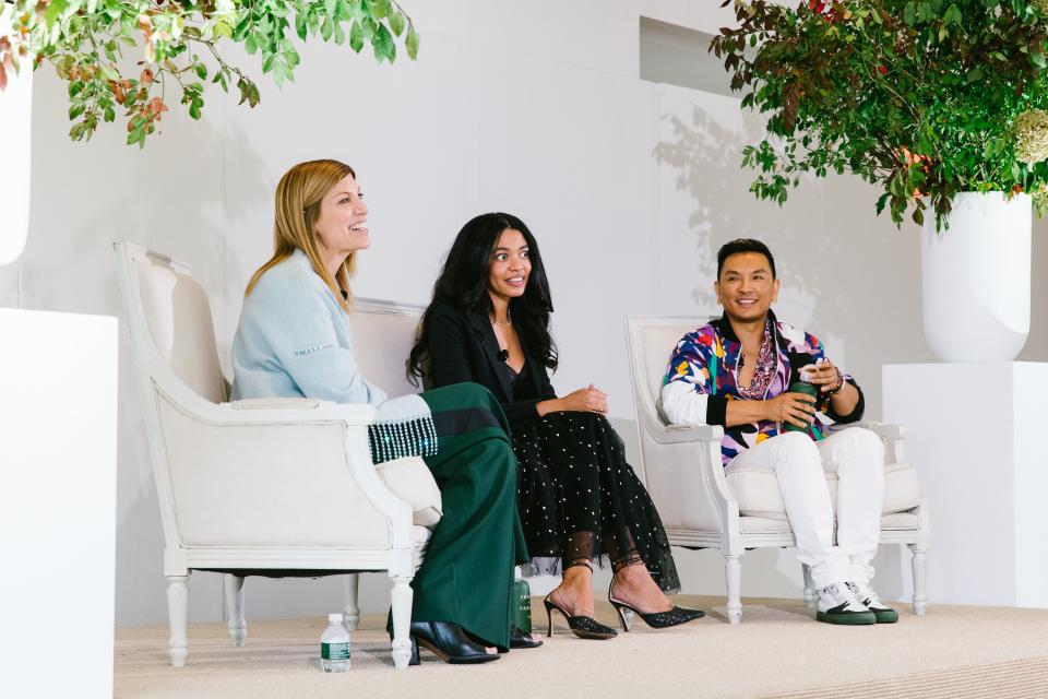 <h1 class="title">Virginia Smith, Aurora James, and Prabal Gurung</h1><cite class="credit">Photographed by Corey Tenold</cite>