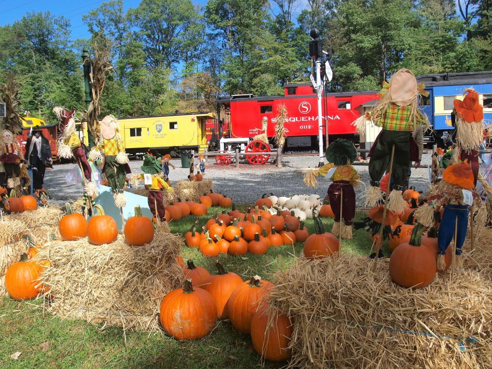 A previous pumpkin picking festival and train ride at Whippany Railway Museum.