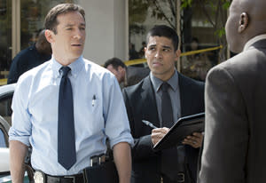 Jason Isaacs, Wilmer Valderrama, Steve Harris | Photo Credits: Lewis Jacobs/NBC