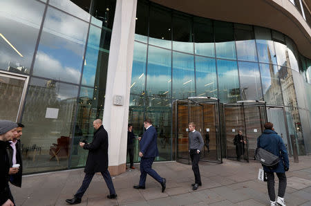 FILE PHOTO: The offices where the London Metal Exchange is headquartered are seen in the City of London, Britain, January 18, 2018 REUTERS/Peter Nicholls/File Photo