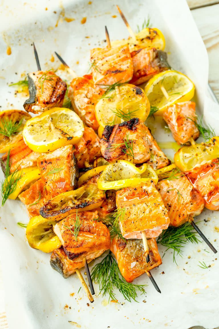 Mediterranean Salmon Skewers