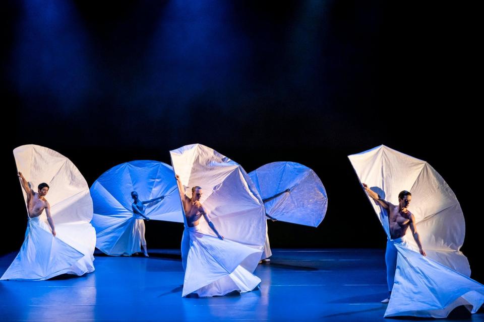 The one-act ballet, called Lazuli Sky, is the first public socially-distanced performance at the venue since lockdown