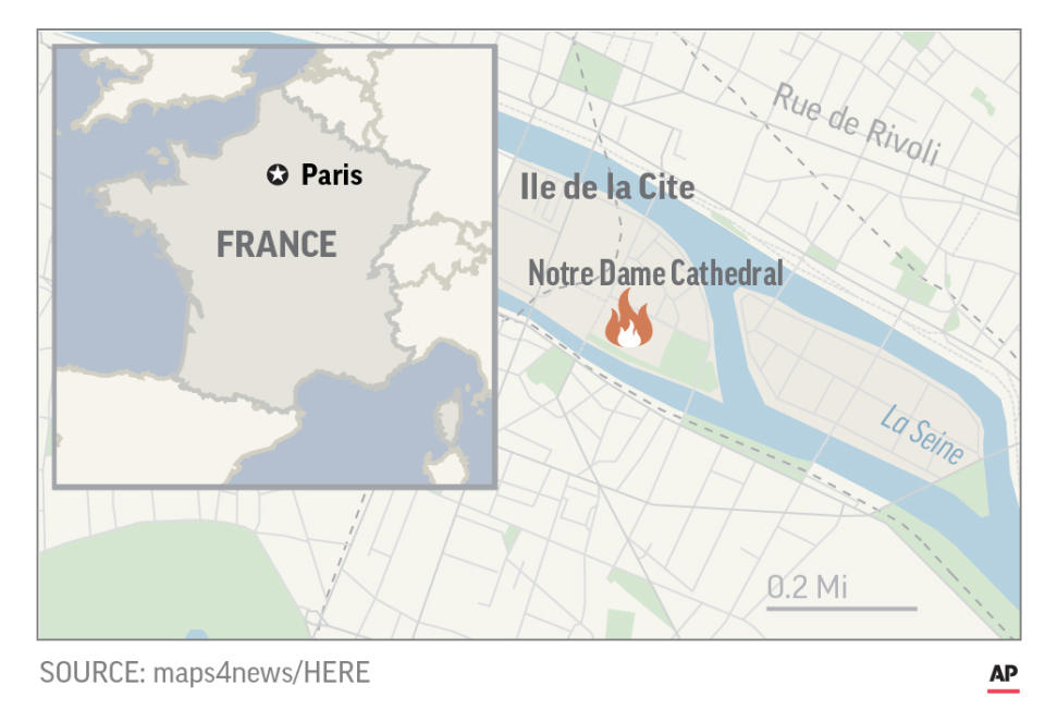 Locator Map for Notre Dame Fire.;