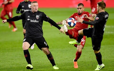 Wayne Rooney in action against Toronto FC - Credit: AP