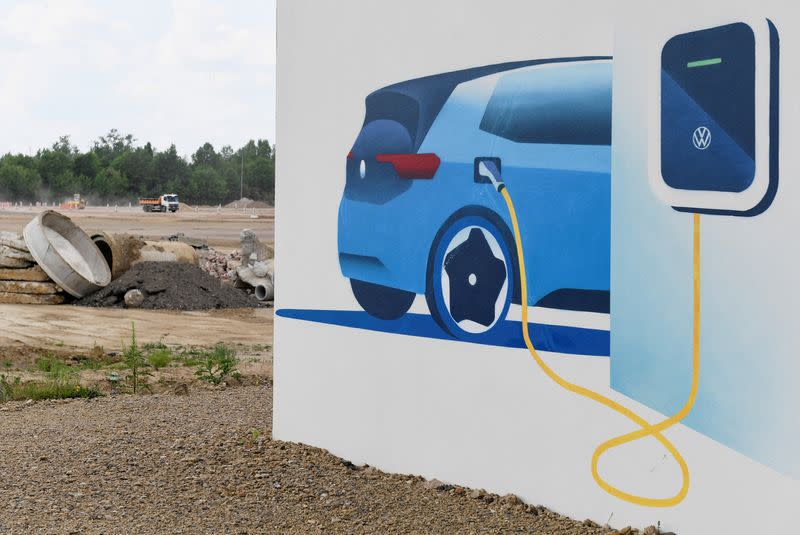 FILE PHOTO: Battery cell production in a Volkswagen pilot line in Salzgitter