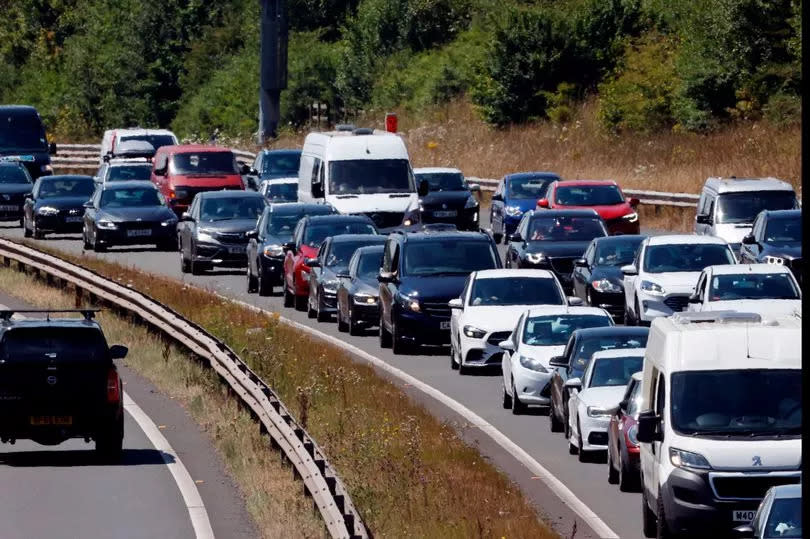 There is a warning of delays on the M4