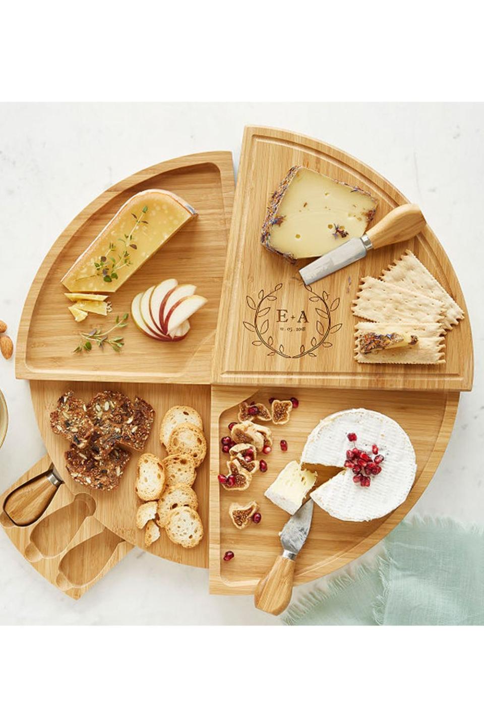 Personalized Compact Swivel Cheese Board