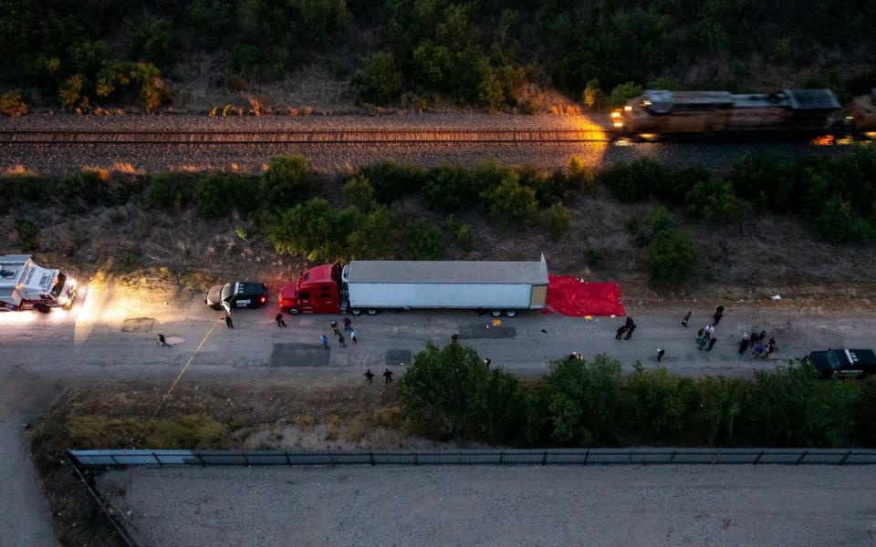 The 18-wheel truck had no water onboard, officials said - GETTY IMAGES