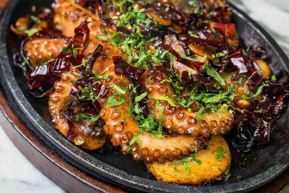 receta de pulpo al ajillo