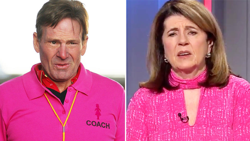 Sam Newman and Caroline Wilson, pictured here in a nasty war of words.