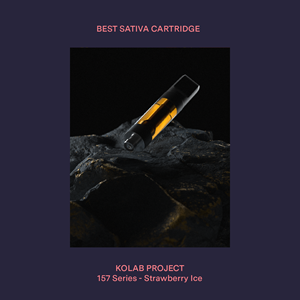 Kolab Project 157 Series Strawberry Ice Sativa Cartridge, named "Best Sativa Cartridge" at the 2021 Kind Awards.