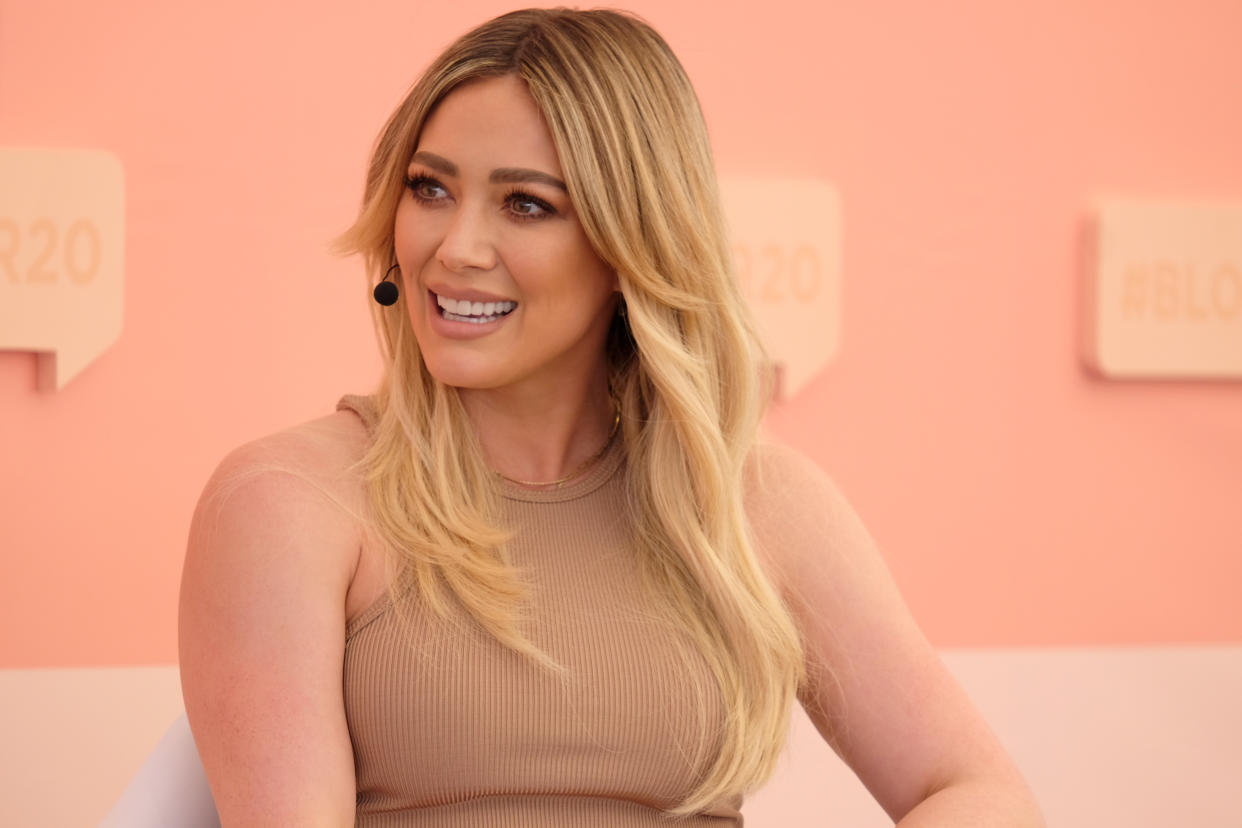 Pregnant Hilary Duff says she was exposed to COVID-19. (Photo: Sarah Morris/Getty Images)