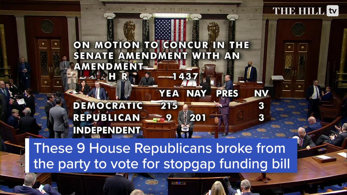 These 9 House Republicans broke from the party to vote for stopgap