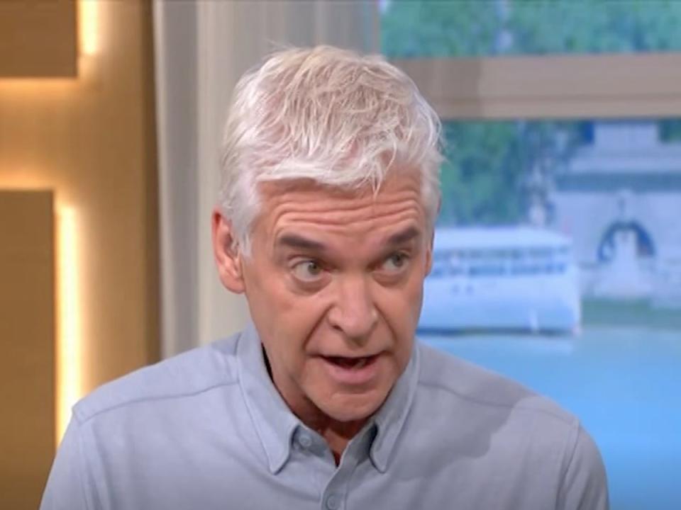 Disgraced: Phillip Schofield on ‘This Morning’ (ITV)