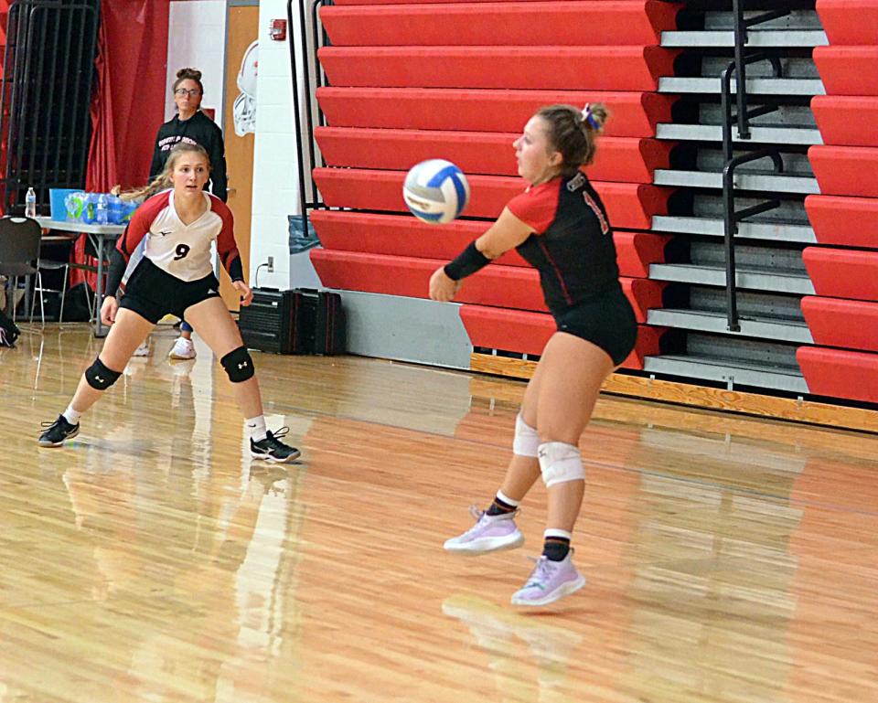 Rainie Atherton broke the White Pigeon school record for career digs this past year.