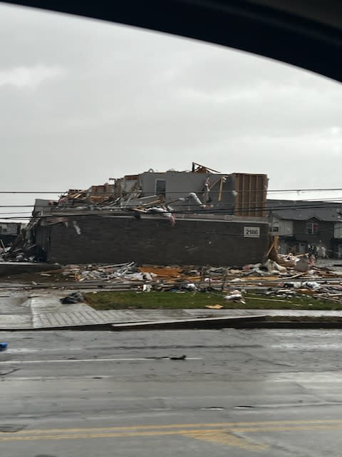 Storm damage along Preachers Mill Road in Clarksville (Courtesy: Jessica Downs)