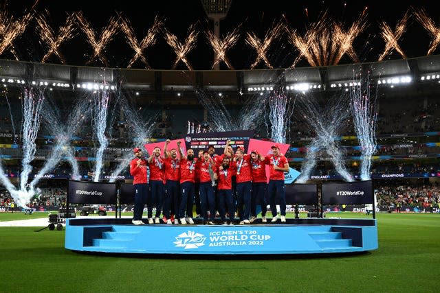 England won the T20 World Cup earlier this month (PA)