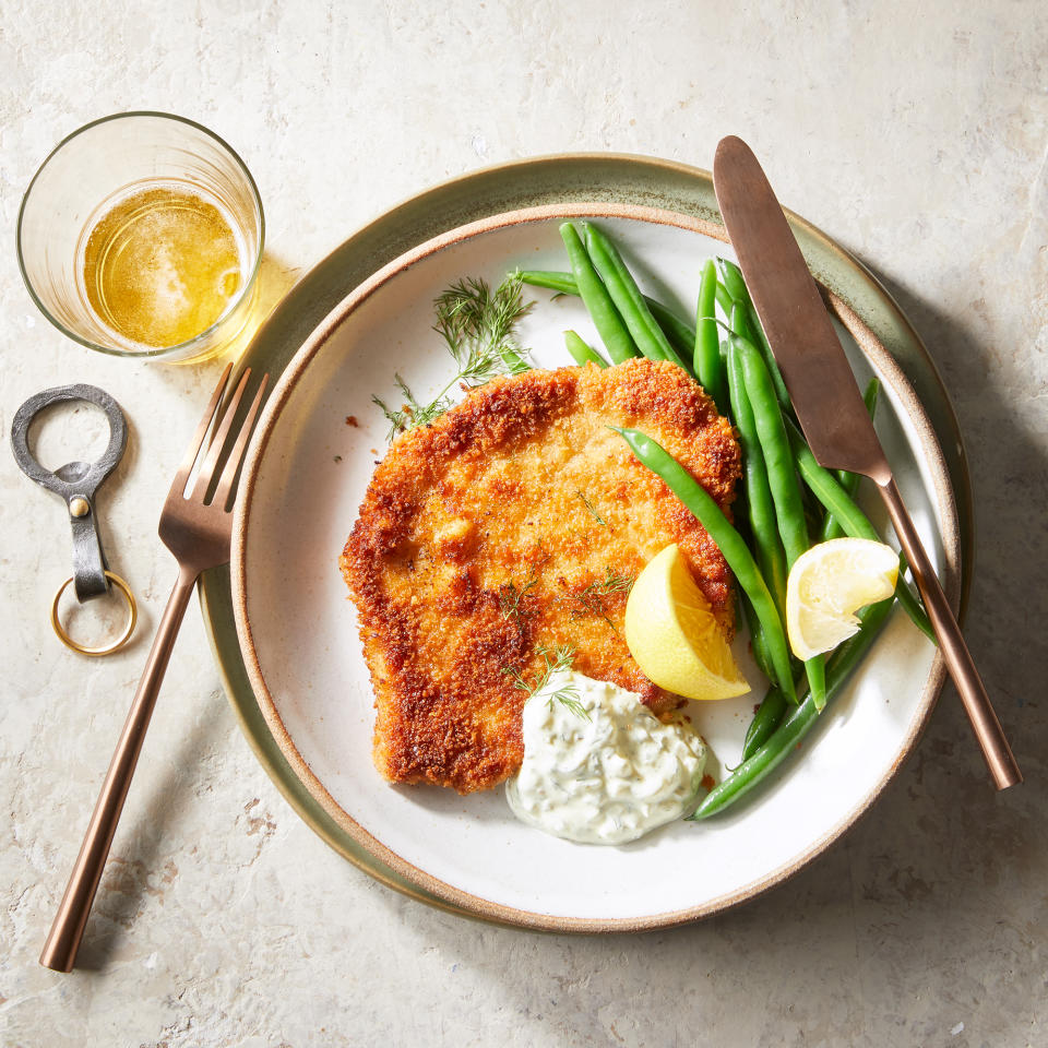 Pork Schnitzel with Creamy Dill Sauce