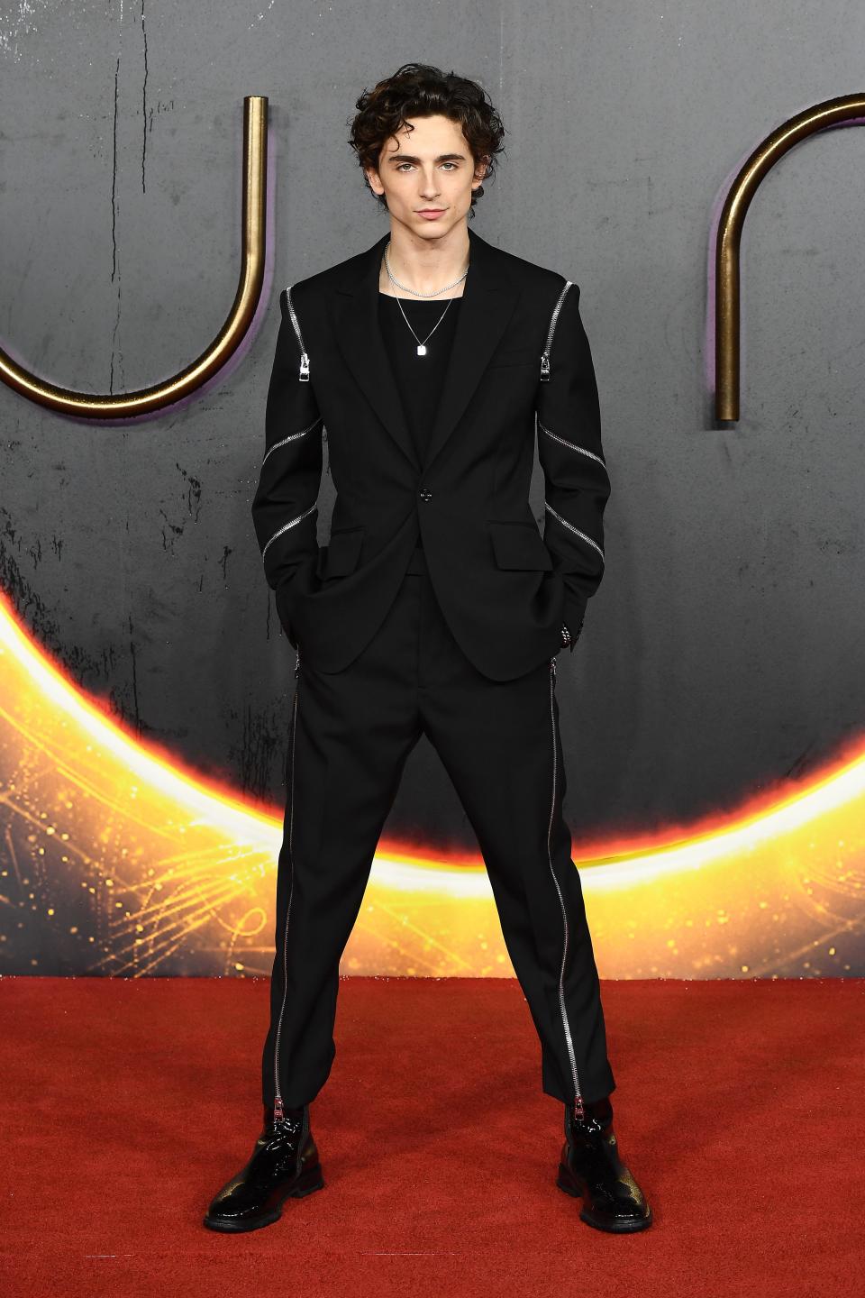 Timothée Chalamet at the London premiere of "Dune."