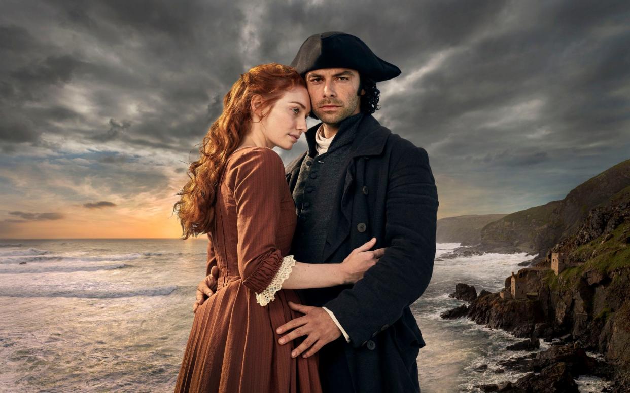 Aidan Turner is paid more than Eleanor Tomlinson because 'he has more screen time'  - PA