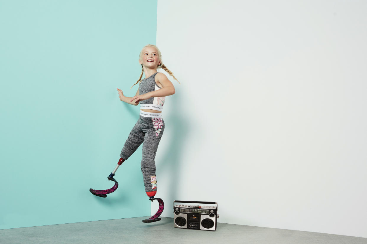 Daisy-May Demetre, a keen gymnast, has won a sportswear modelling contract with River Island [Photo: River Island]