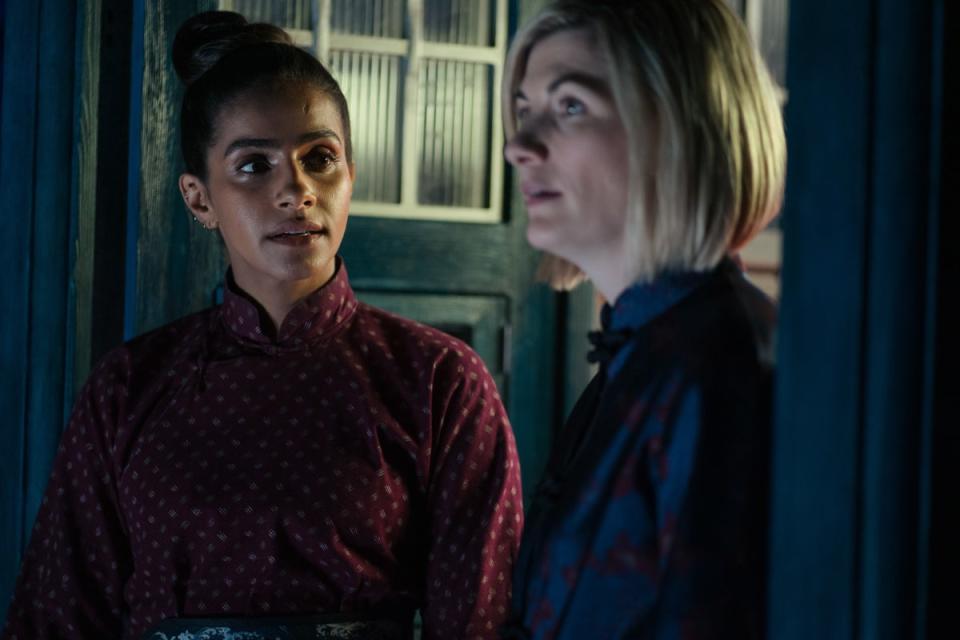 Mandip Gill and Jodie WHittaker in ‘Doctor Who' (BBC Studios/James Pardon)