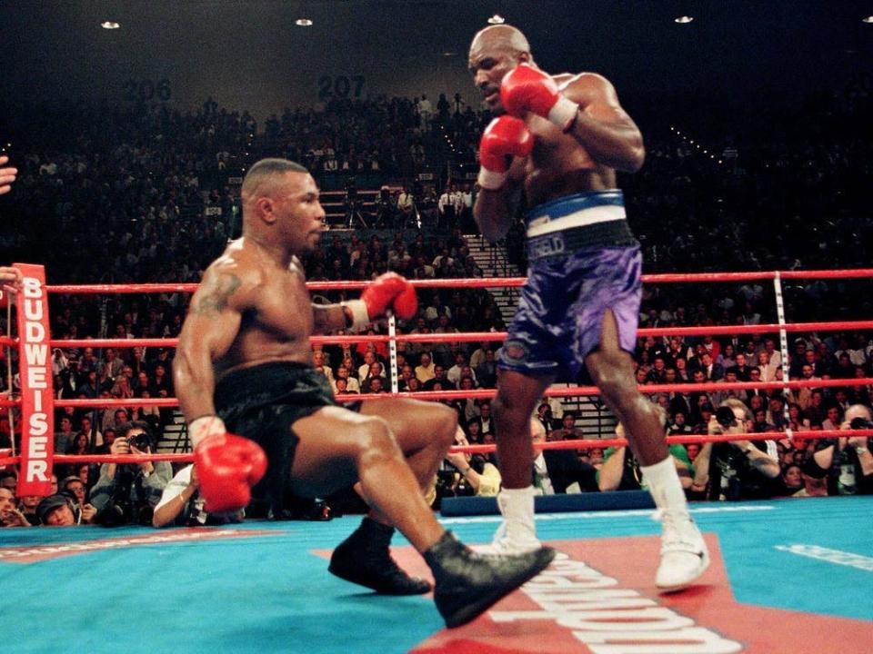 Evander Holyfield and Mike Tyson