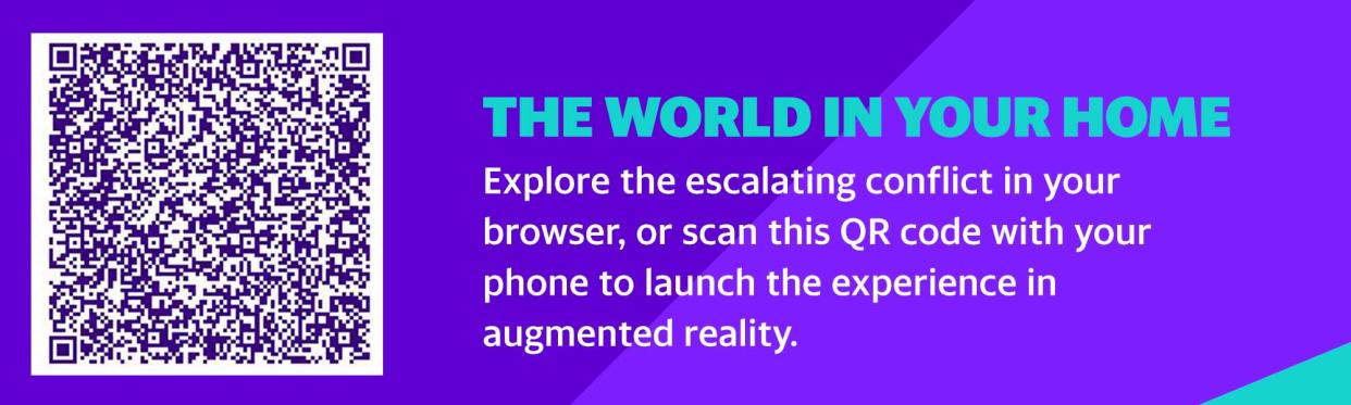 The world in your home. Explore the escalating conflict in your browser, or scan this QR code with your phone to launch the experience in augmented reality.