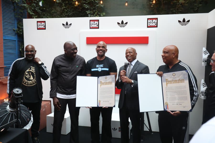 Adidas Original RUN DMC, RUN DMC Day, Adidas Originals + RUN-DMC Pop-Up in NYC, 50 years of hip-hop theGrio.com