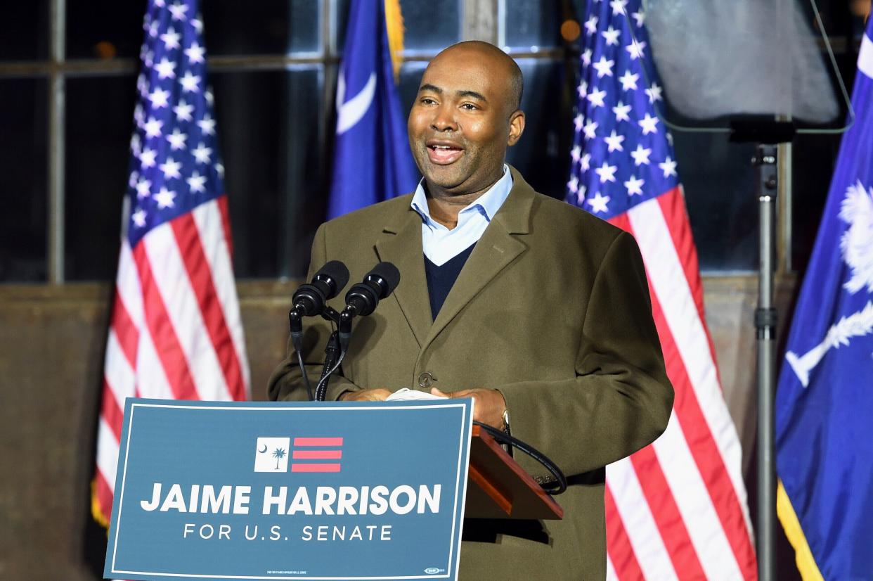 Jaime Harrison, who set fundraising records in his Senate campaign against Republican Lindsey Graham in 2020, will serve as the next chairman of the Democratic National Committee. (Photo: AP Photo/Richard Shiro)