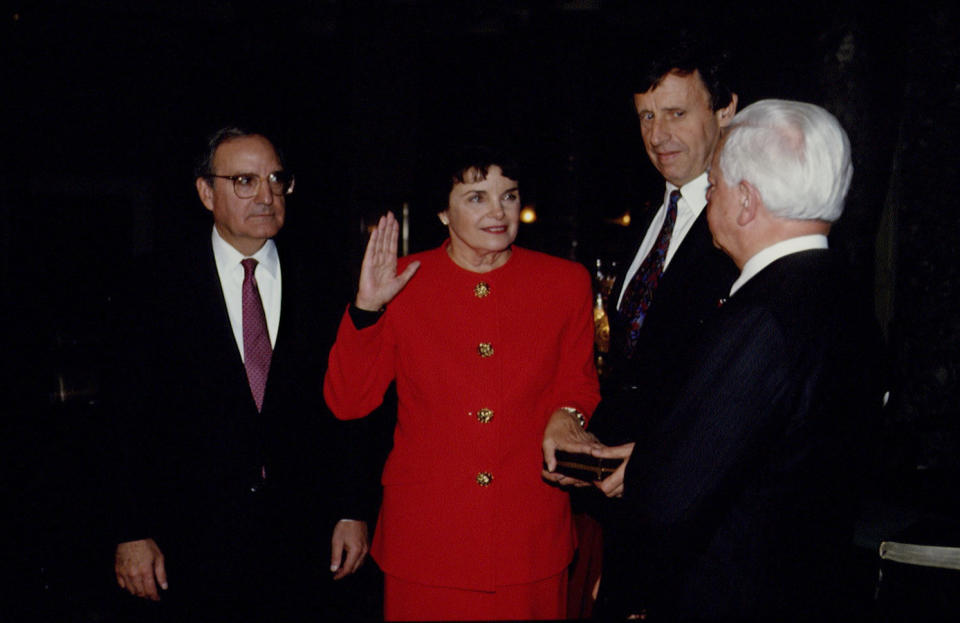 Dianne Feinstein in 1992.