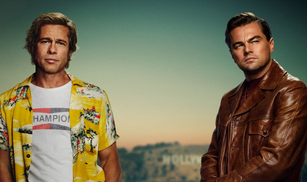 Brad Pitt and Leonardo DiCaprio appear on the first poster for Quentin Tarantino’s ninth movie ‘Once Upon a Time in Hollywood’. (Credit: Columbia Pictures)
