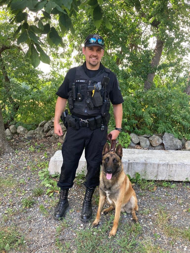 Winchendon Police Officer Jim Wironen and K-9 Officer Blitz