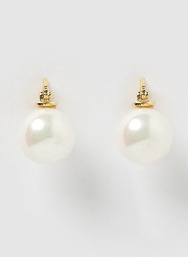 Izoa Claire Earrings in Gold Pearl, $49 from The Iconic. Photo: The Iconic.