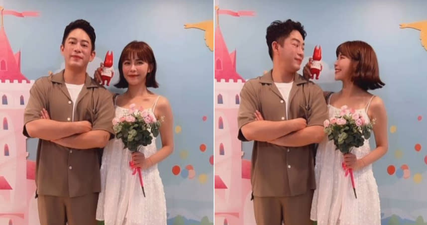 林萱瑜和Junior宣布結婚喜訊。（圖／翻攝自Kiki-林萱瑜臉書）
