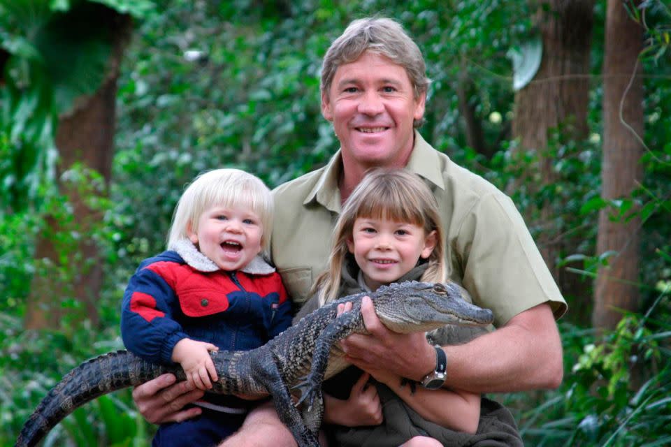 Bindi and Rob's late father wanted them to continue on his goal for raising awareness for wildlife conservation. The late Steve is pictured here with his kid in 2005. Source: Getty