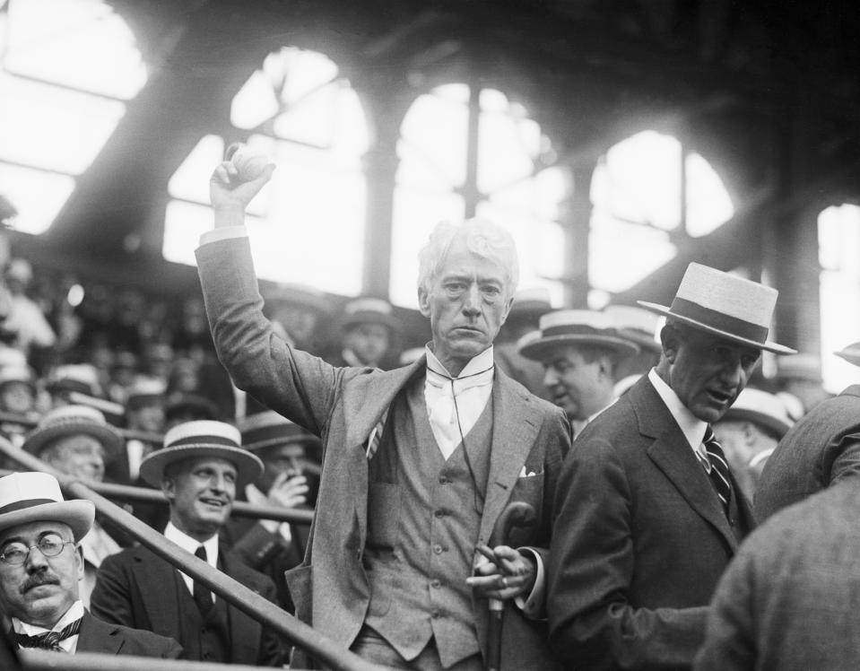 Kenesaw Mountain Landis at Brooklyn's Ebbets Field in 1921. (Bettmann Archives/Getty Images)