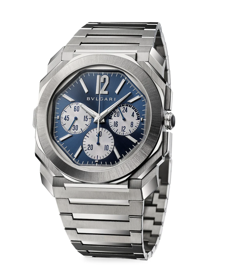 Octo Finissimo Stainless Steel Chronograph GMT Watch