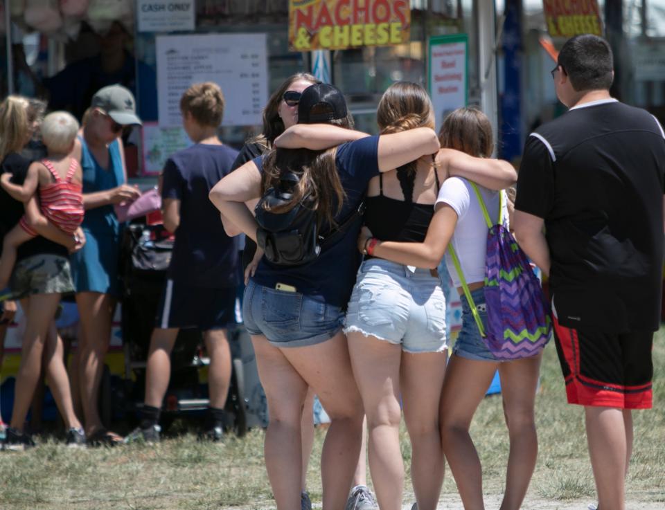 Teens bond at the Hamburg Family Fun Fest Thursday, June 17, 2021.