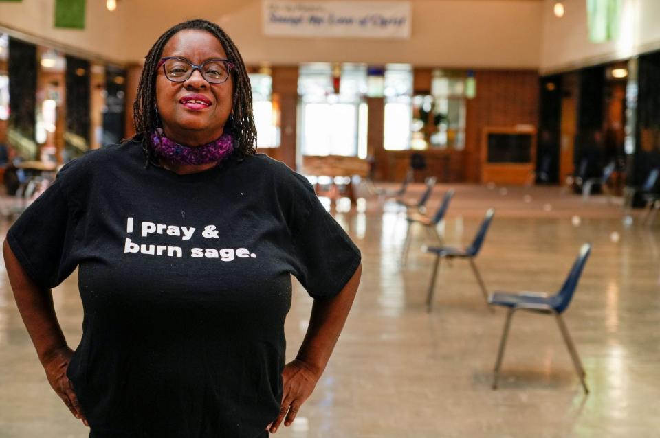 Venice Williams is shown at The Table last fall, before it began hosting the Winter Farmers Market. The Table is an umbrella organization for wellness, food and art businesses as well as spiritual gatherings.